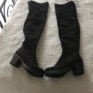 Brand New over the knee black boots